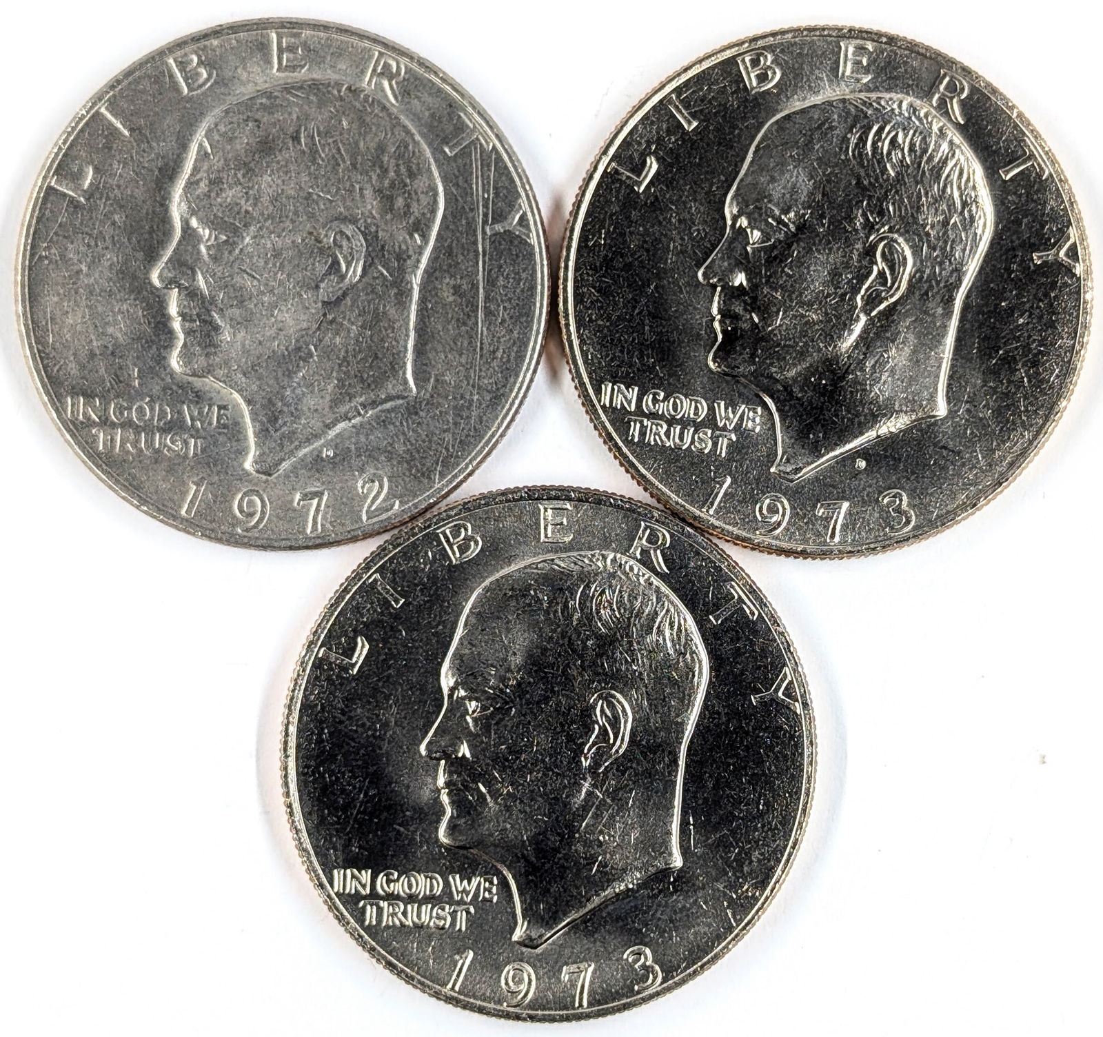 Lot of 3 Eisenhower "Ike" Dollars- Some Uncirculated (1 of 2)