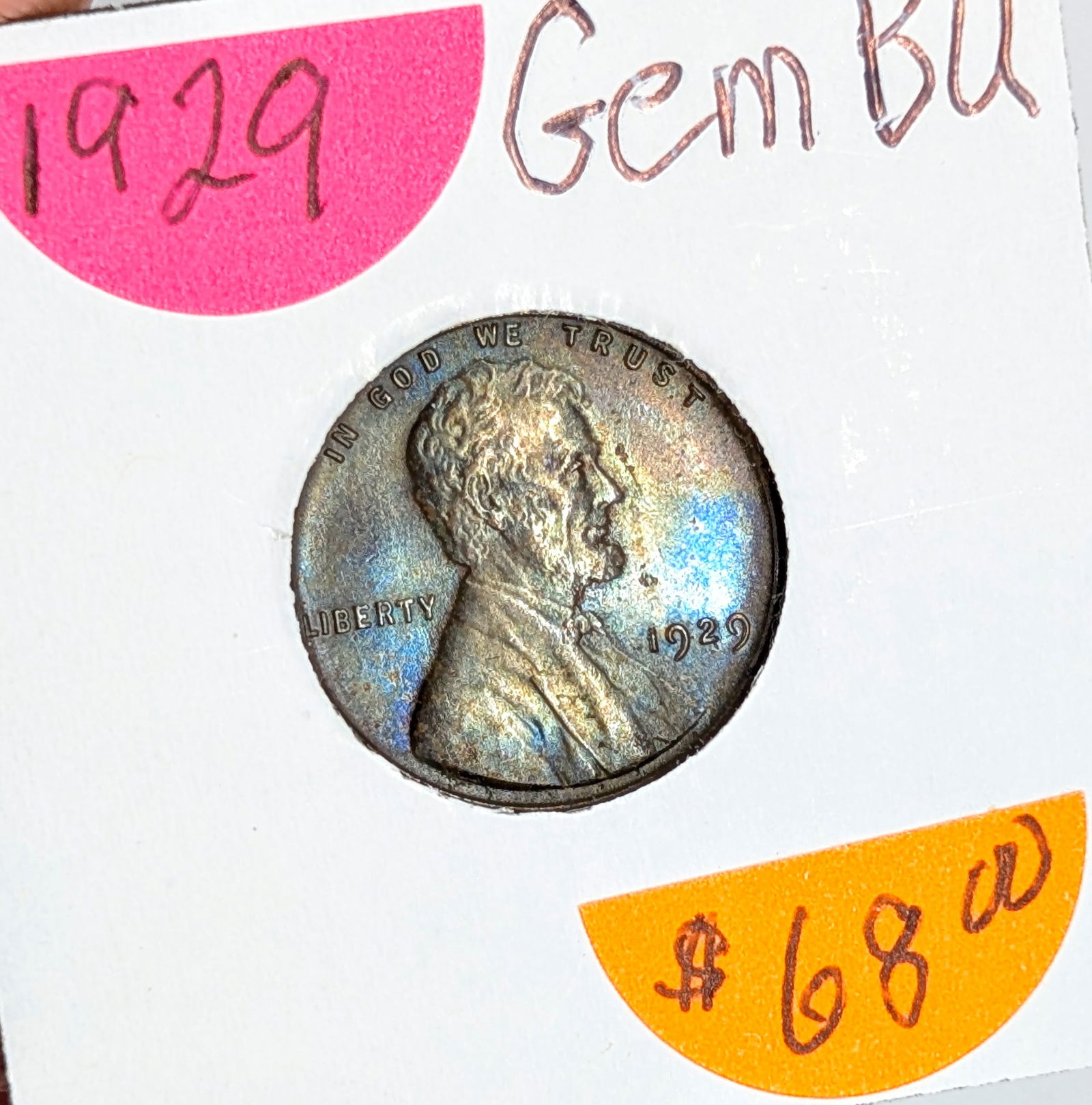 1929 Wheat Cent - Beautifully Toned, BU: _ 