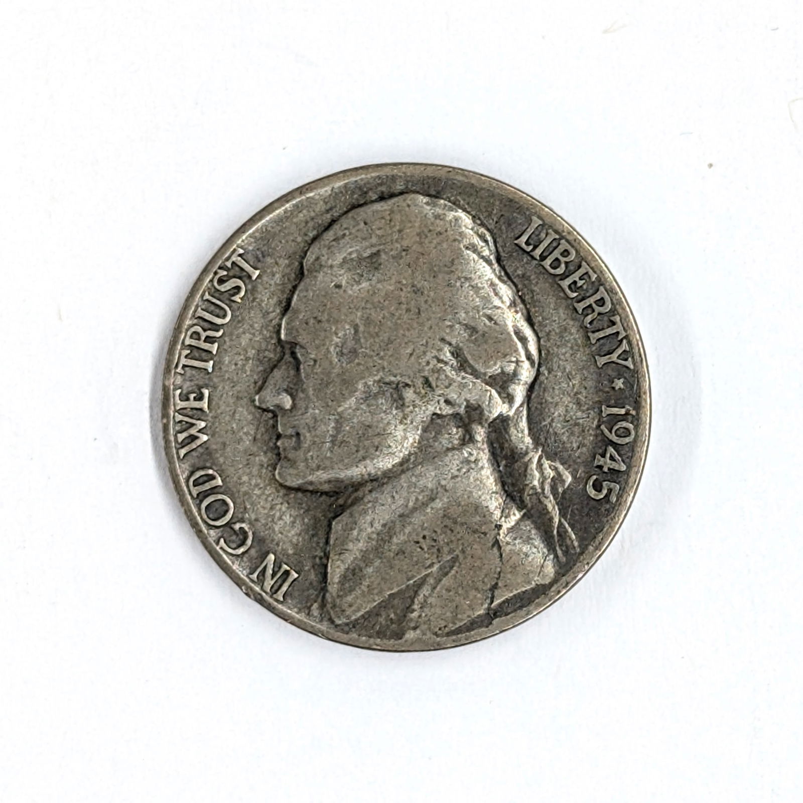 1945-P Silver War Nickel: 35% Silver 