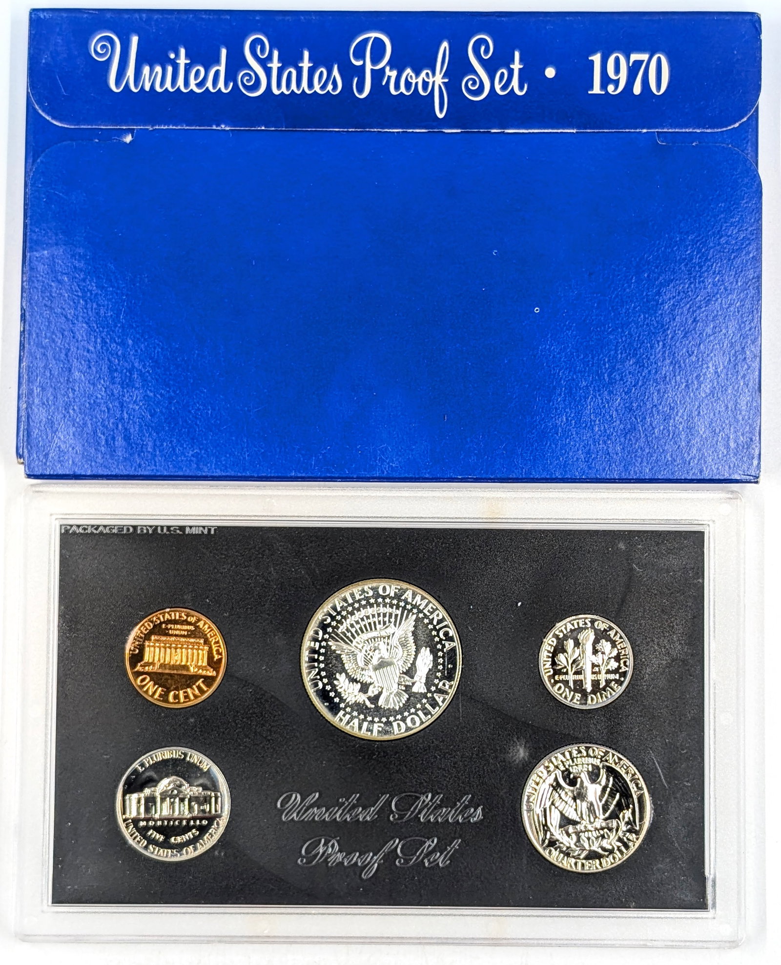 1970 US Mint Proof Set w/ Silver JFK Half - 2