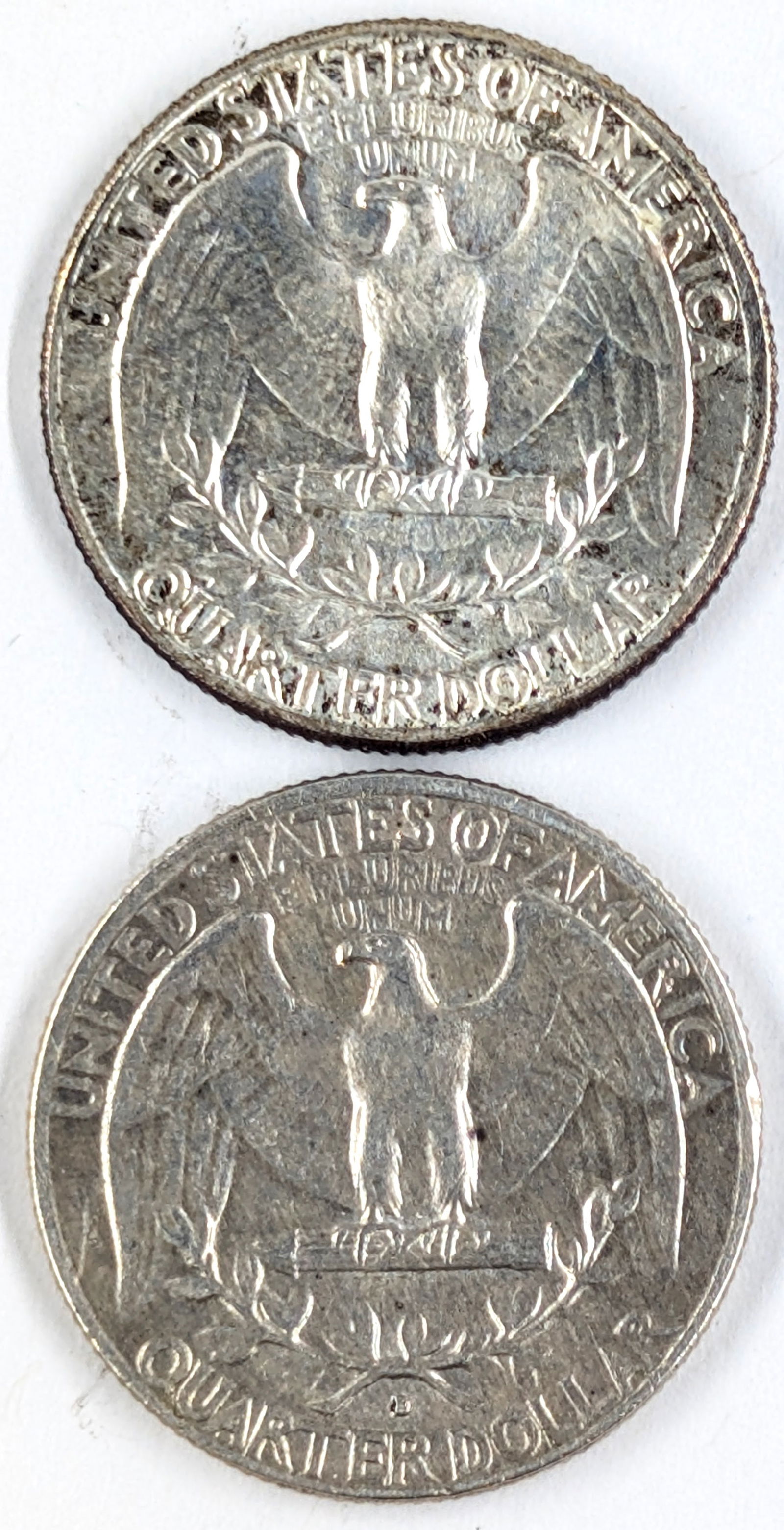 Lot of 2 Silver Washington Quarter- 1964 P/D - 2