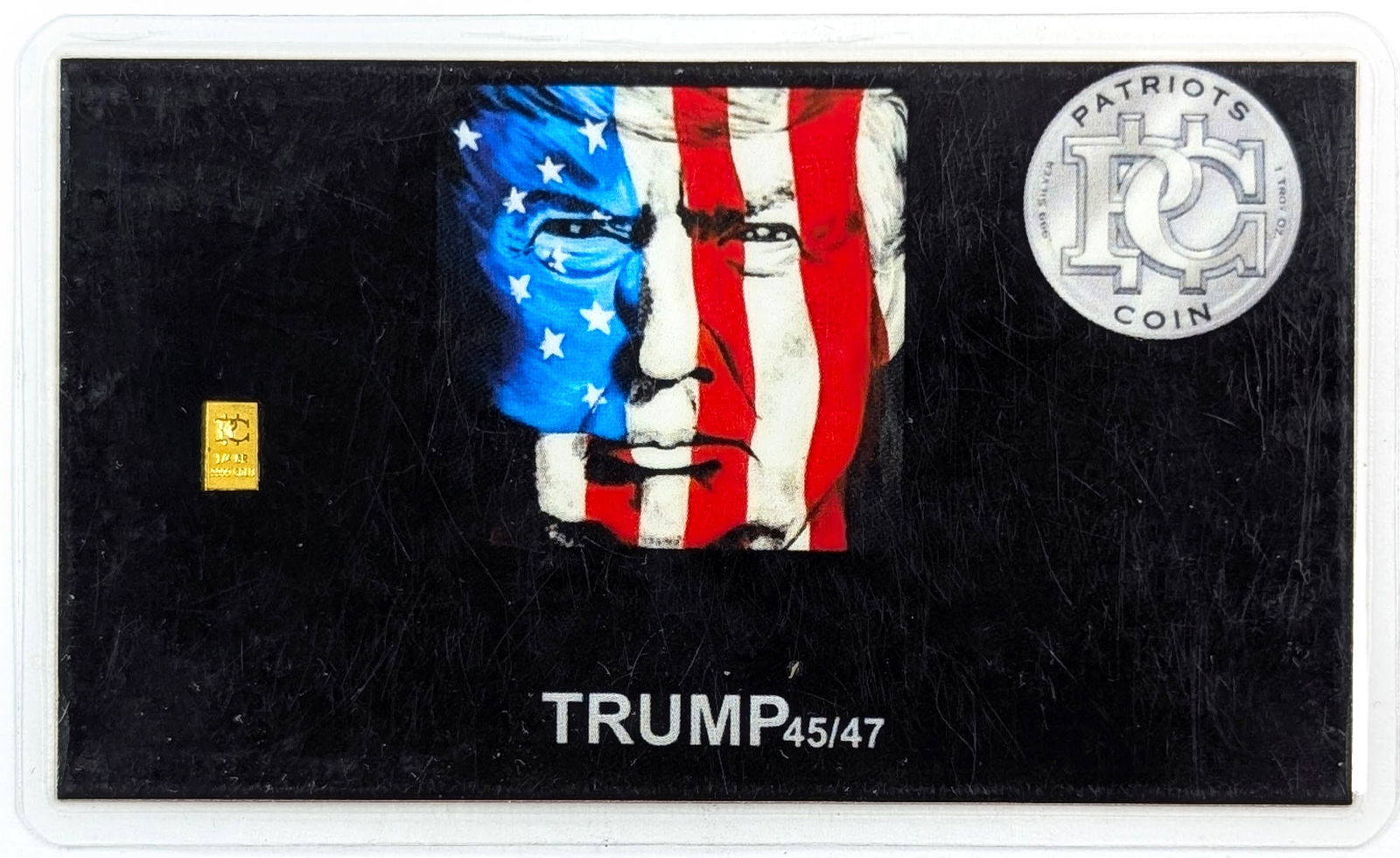 Donald Trump 1/4 grain .999 Fine Gold by Patriots Coin: _ 