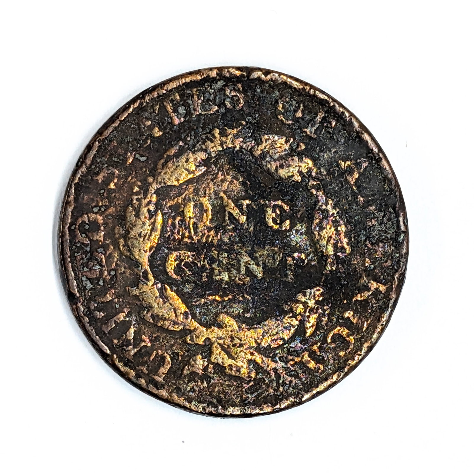 1827 Large Cent - Toned - 3