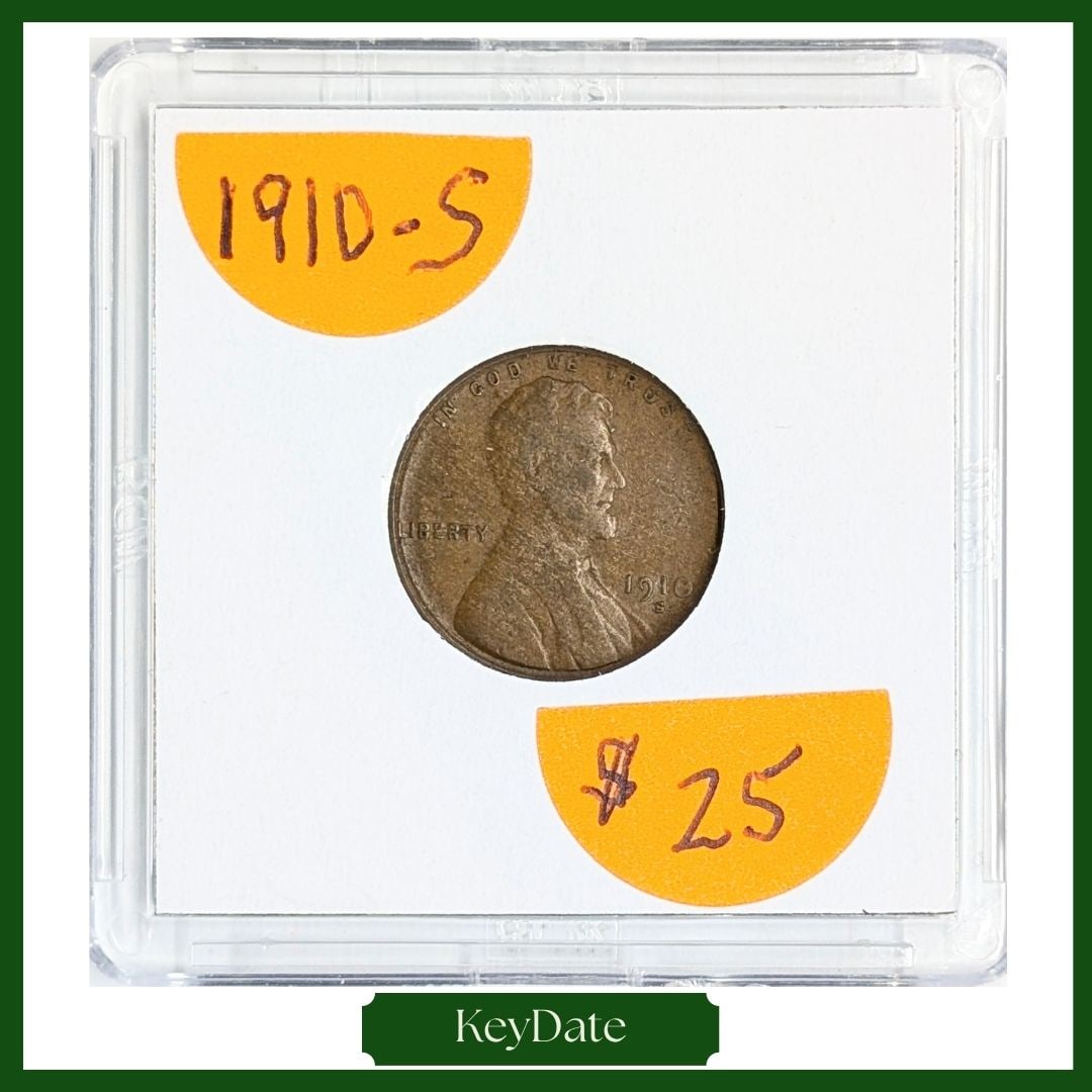 1910-S Wheat Cent - KEY DATE: Coin 