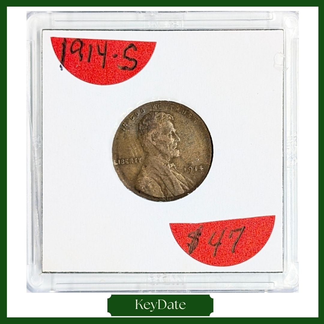 1914-S Wheat Cent - KEY DATE: Coin 