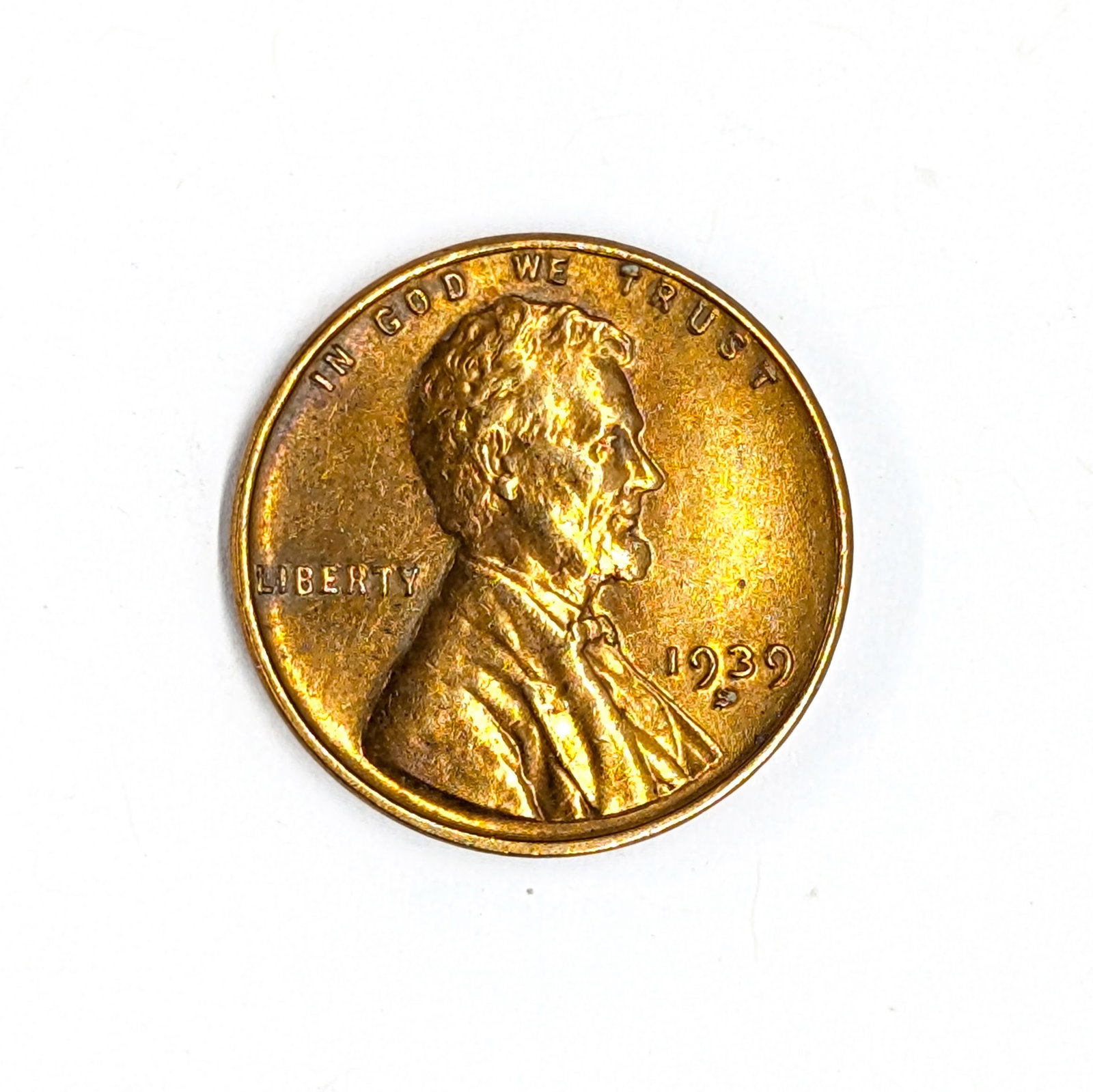 1939-S Wheat Cent - Toned, Uncirculated: Coin 