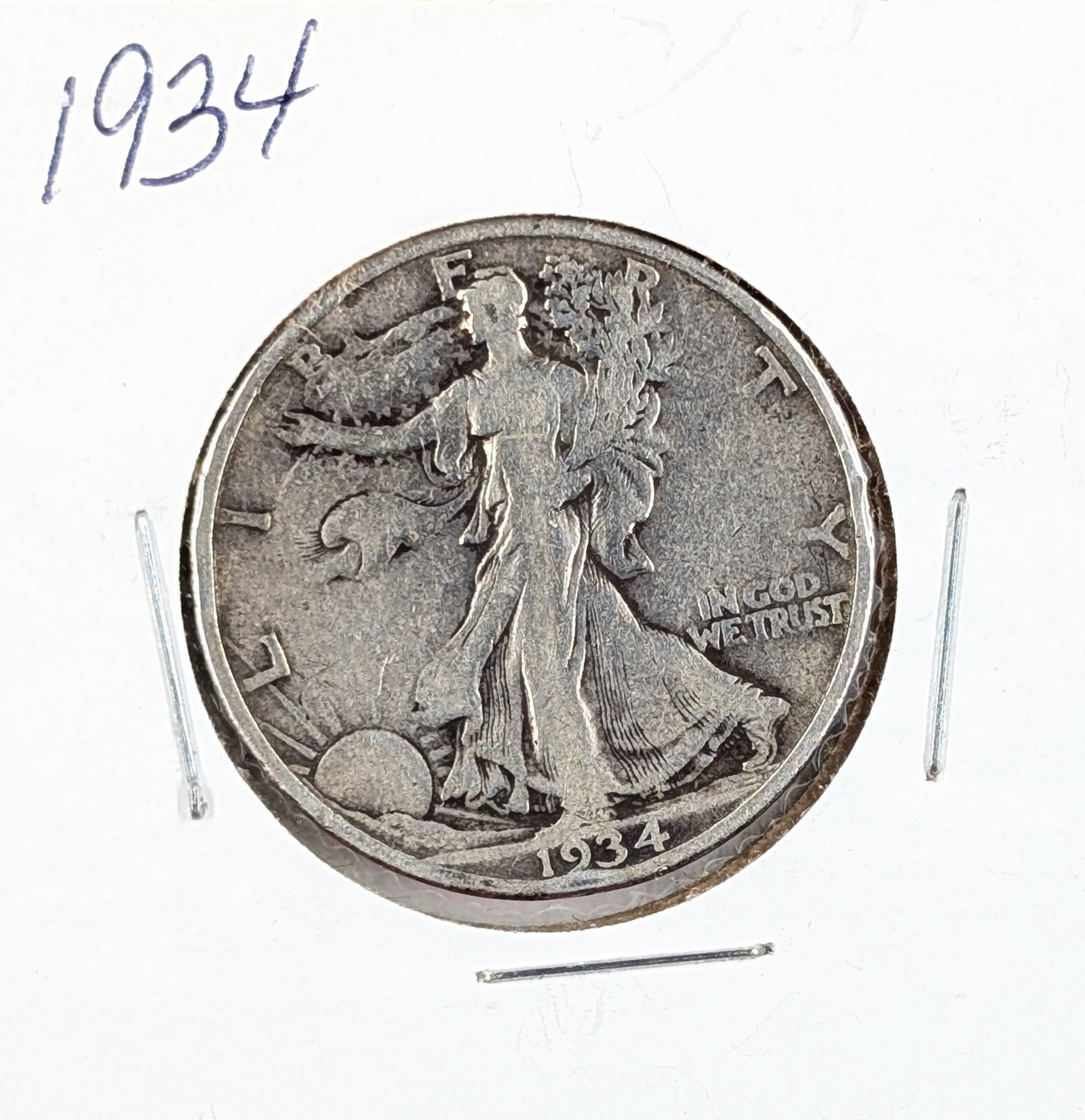1934 Silver Walking Liberty Half Dollar: Silver
