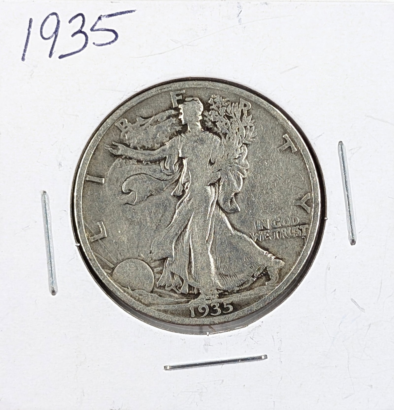 1935 Silver Walking Liberty Half Dollar: Silver 