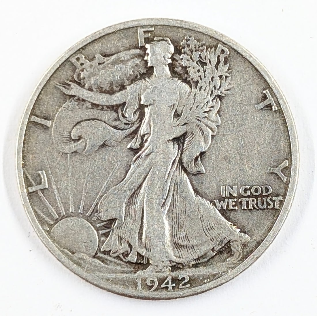 1942-D Silver Walking Liberty Half Dollar: Silver 