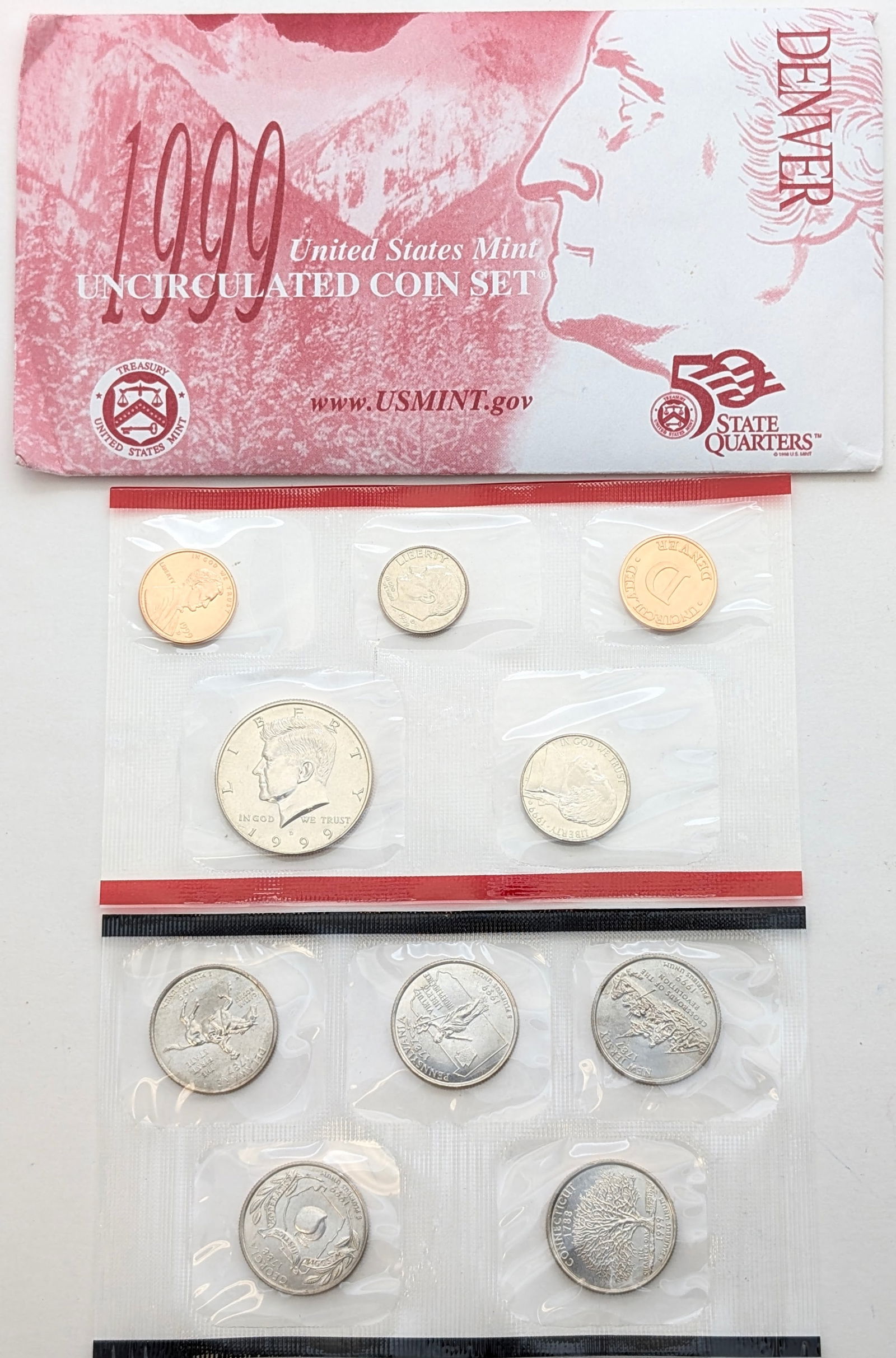 1999-D US Mint Uncirculated Coin Set: Coin 