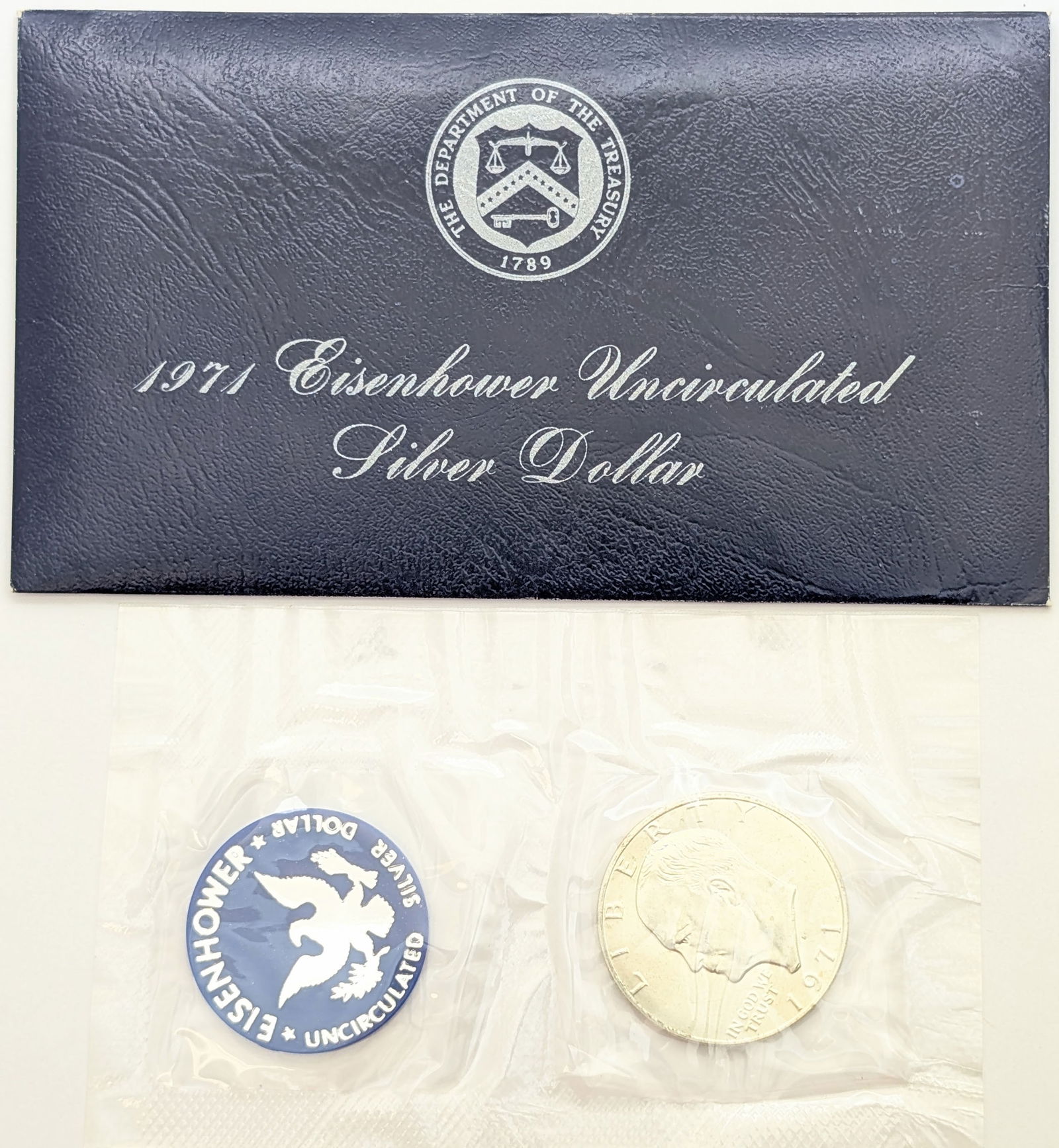 1971-S Eisenhower " Ike" Uncirculated Silver Dollar: Silver 