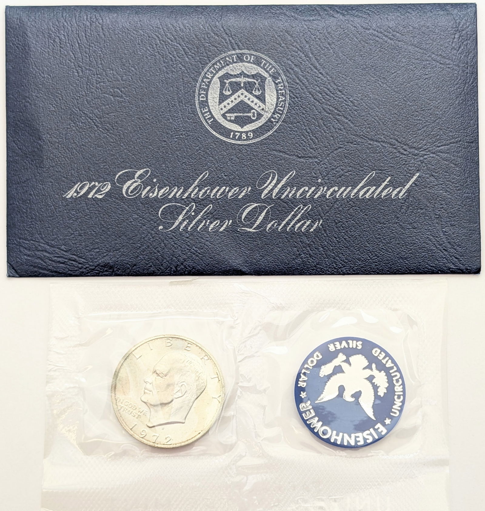 1972-S Eisenhower " Ike" Uncirculated Silver Dollar: Silver 