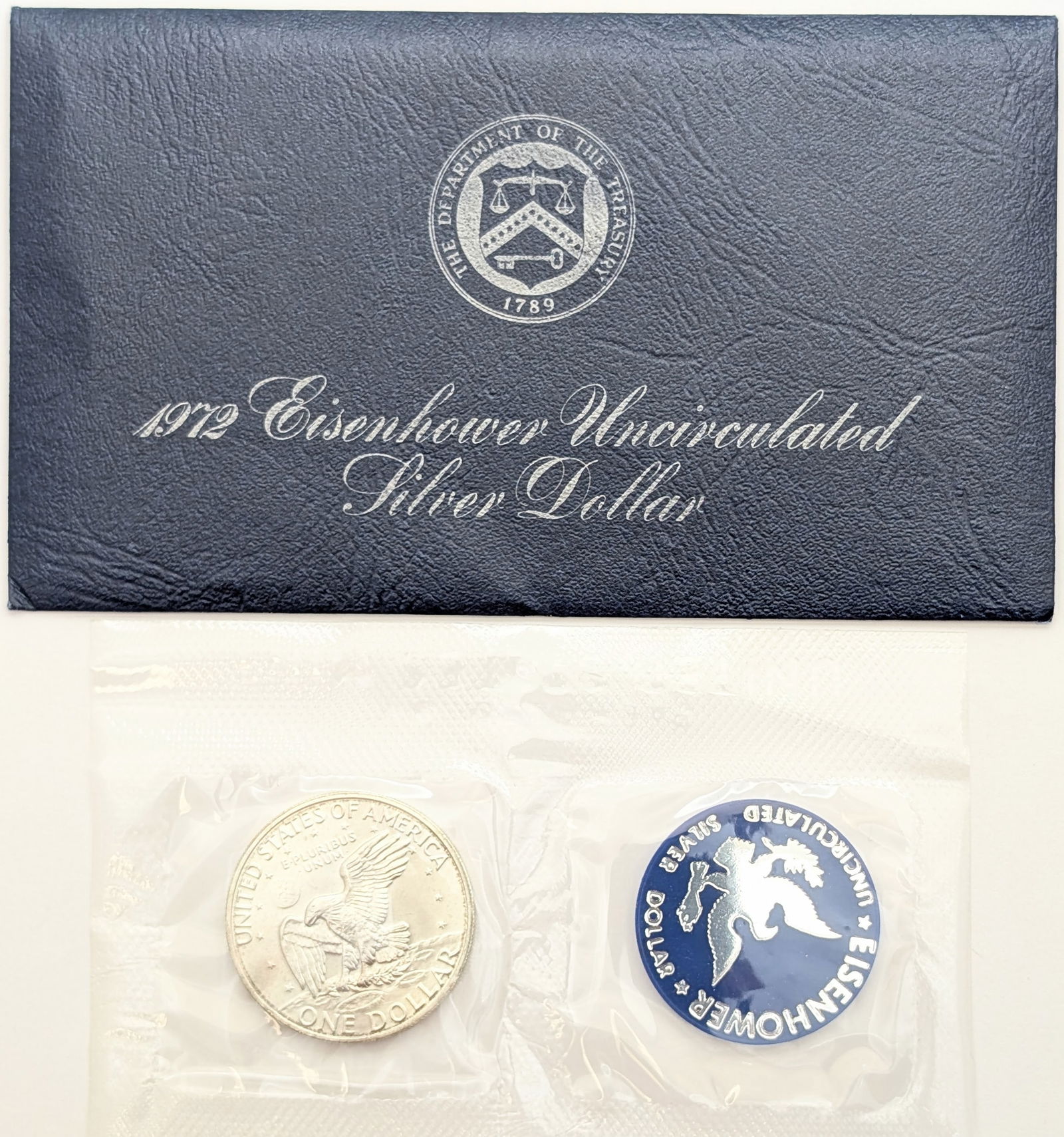 1972-S Eisenhower " Ike" Uncirculated Silver Dollar - 2