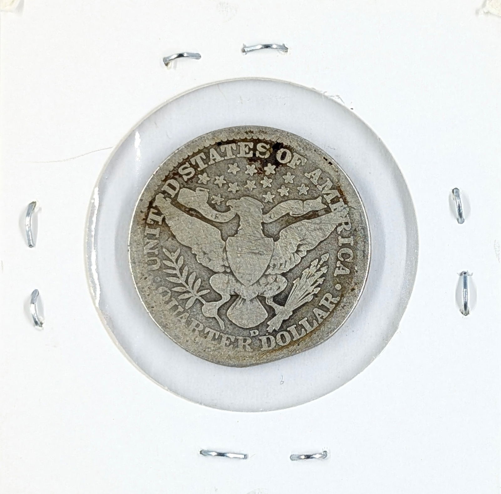 1908-D Silver Barber Quarter - 2