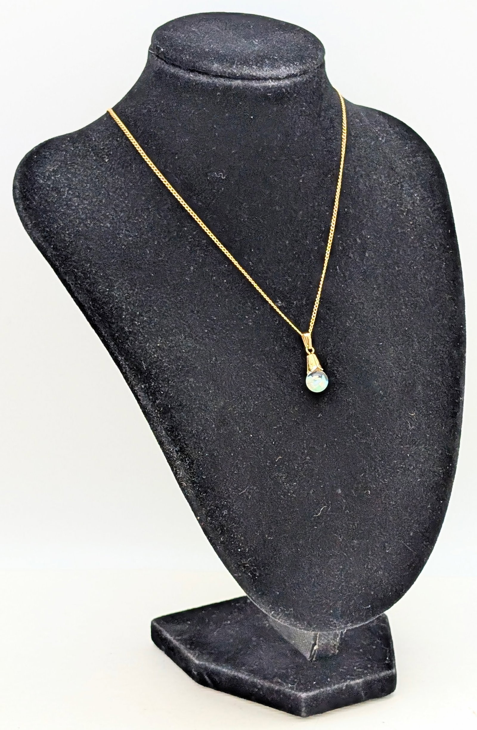 12K Gold filled Opal Drop Ladies Necklace - 3