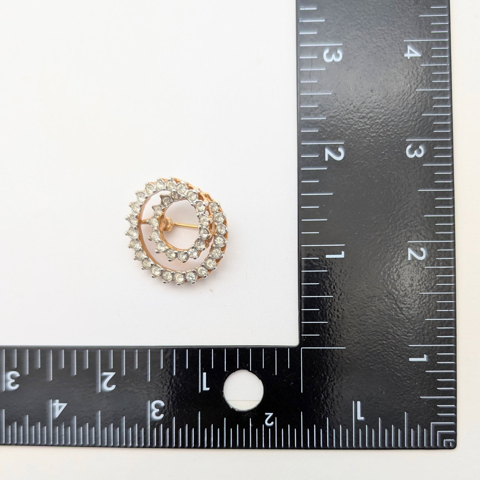 Spiral Rhinestone Ladies Brooch - 4