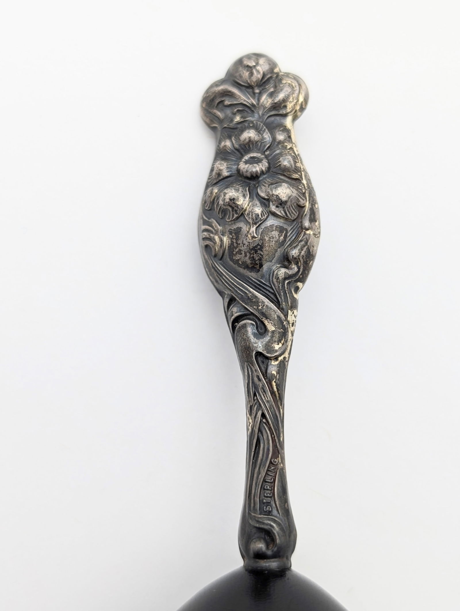 Antique Sterling Silver handle Darning Egg - 2.1oz - 2