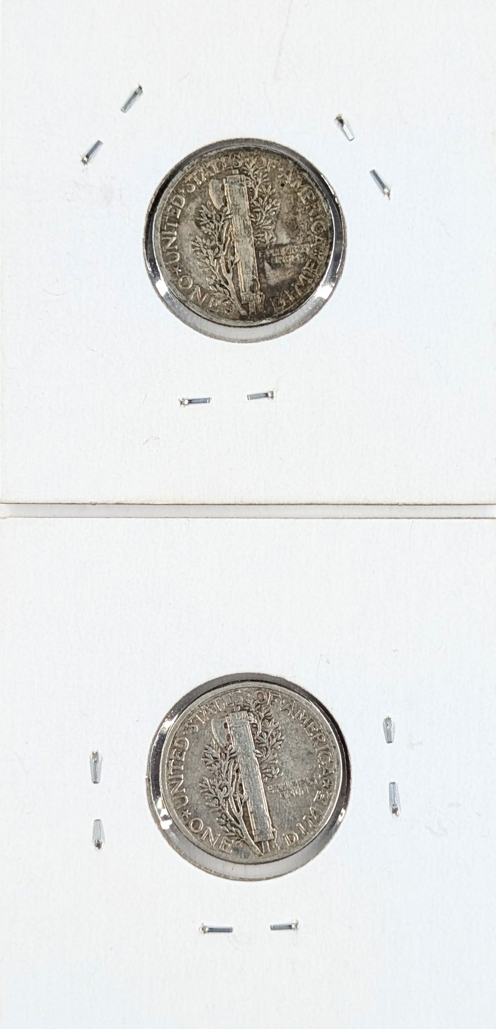 Lot of 2 Silver Mercury Dimes - 1941-S, 1942 - 2