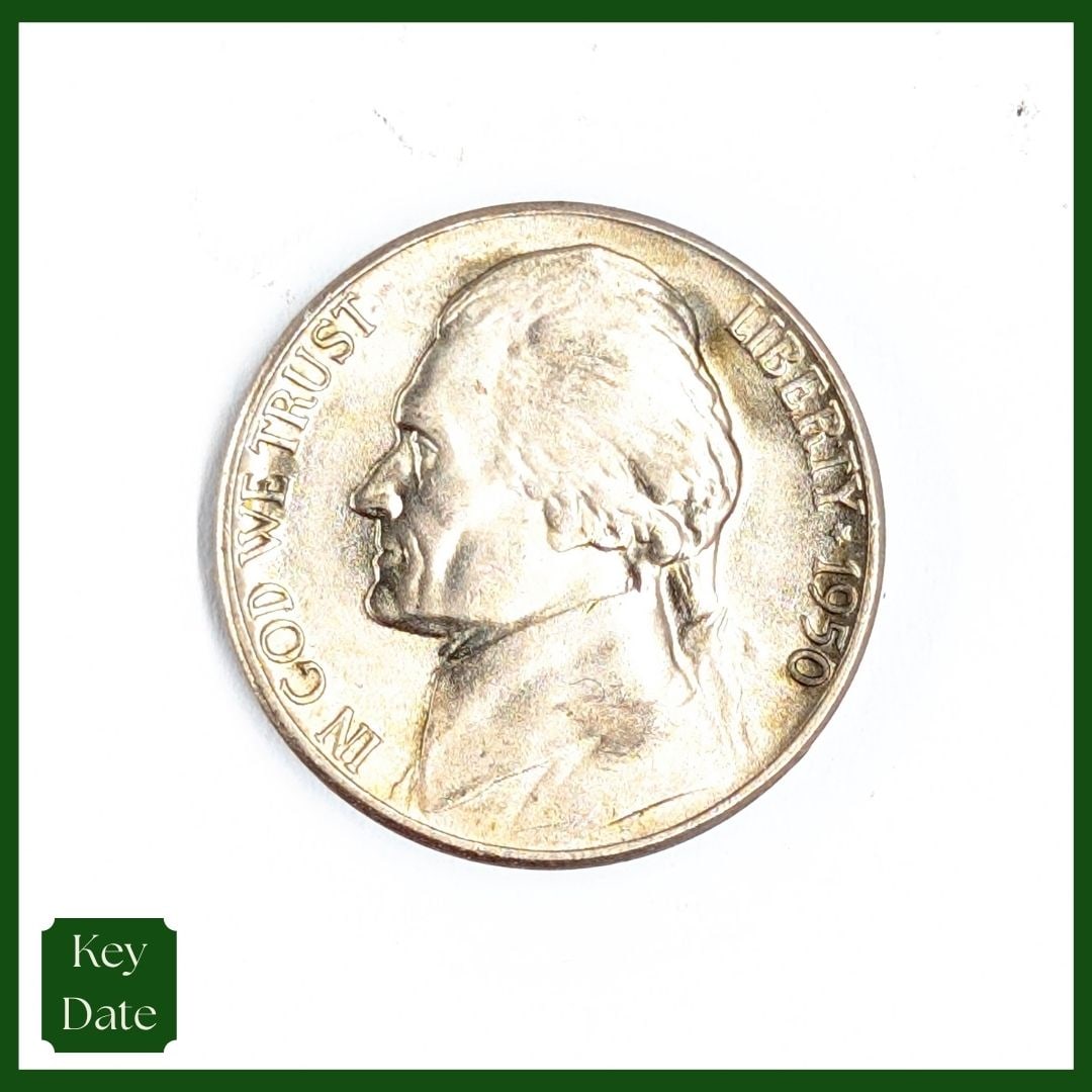 1950-D Jefferson Nickel - Uncirculated - KEY DATE: Coin 