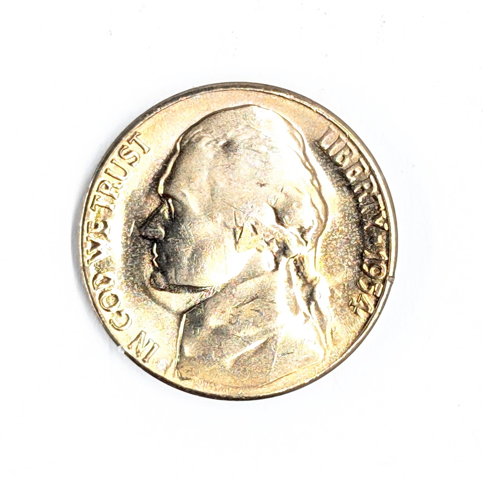 1954-S Jefferson Nickel - Toned, Uncirculated - 3