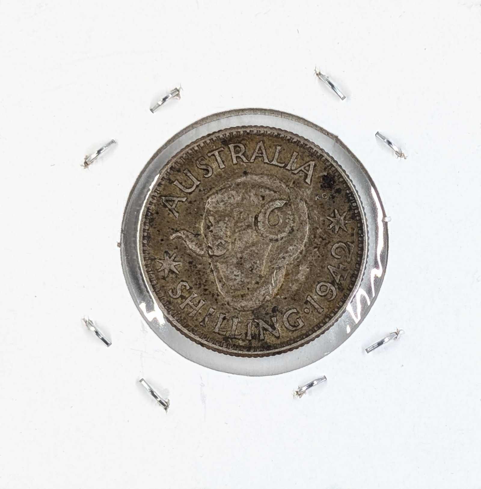 1942 Silver Australian 1 Shilling: 92.5% Silver 