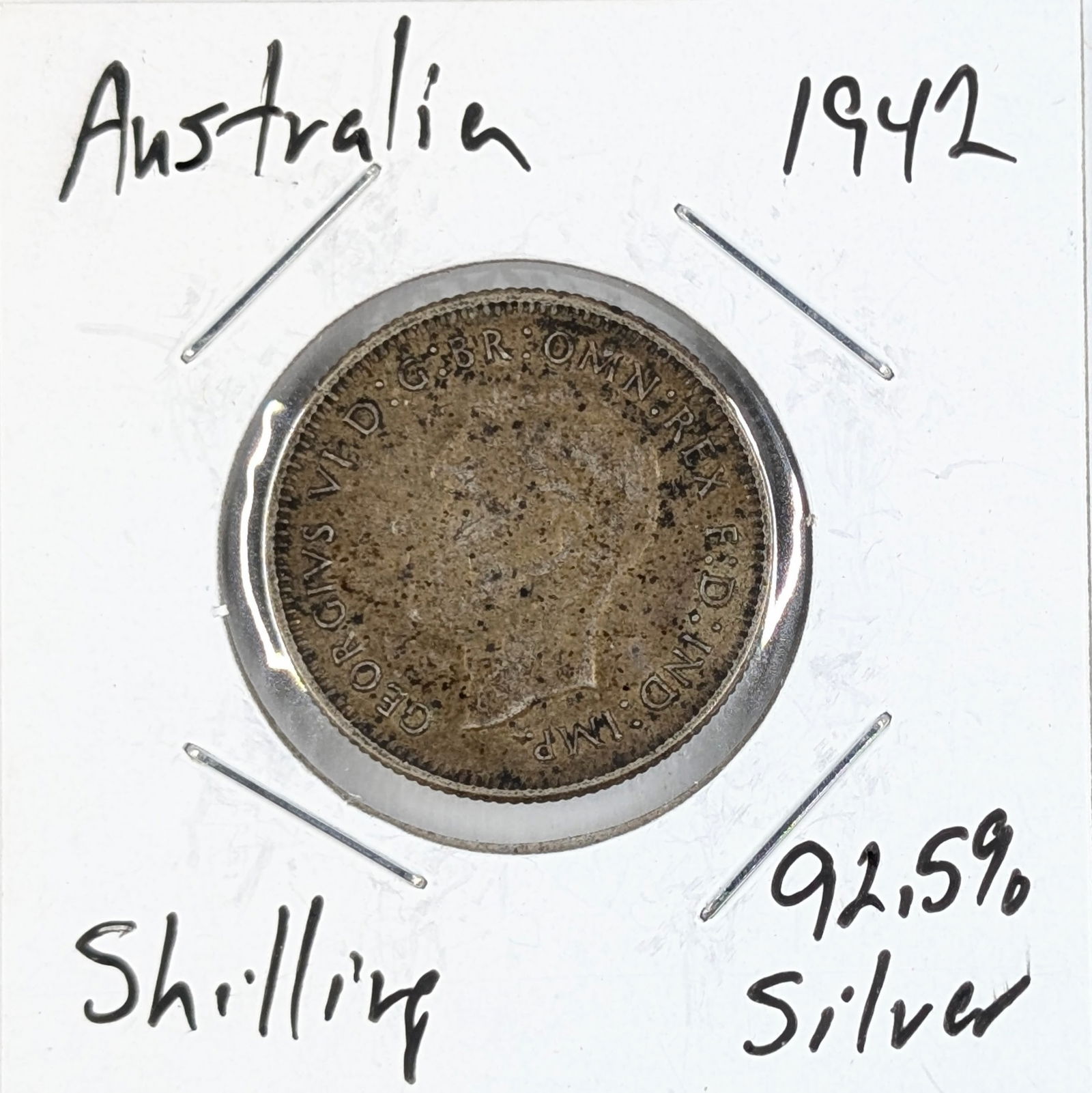 1942 Silver Australian 1 Shilling - 2