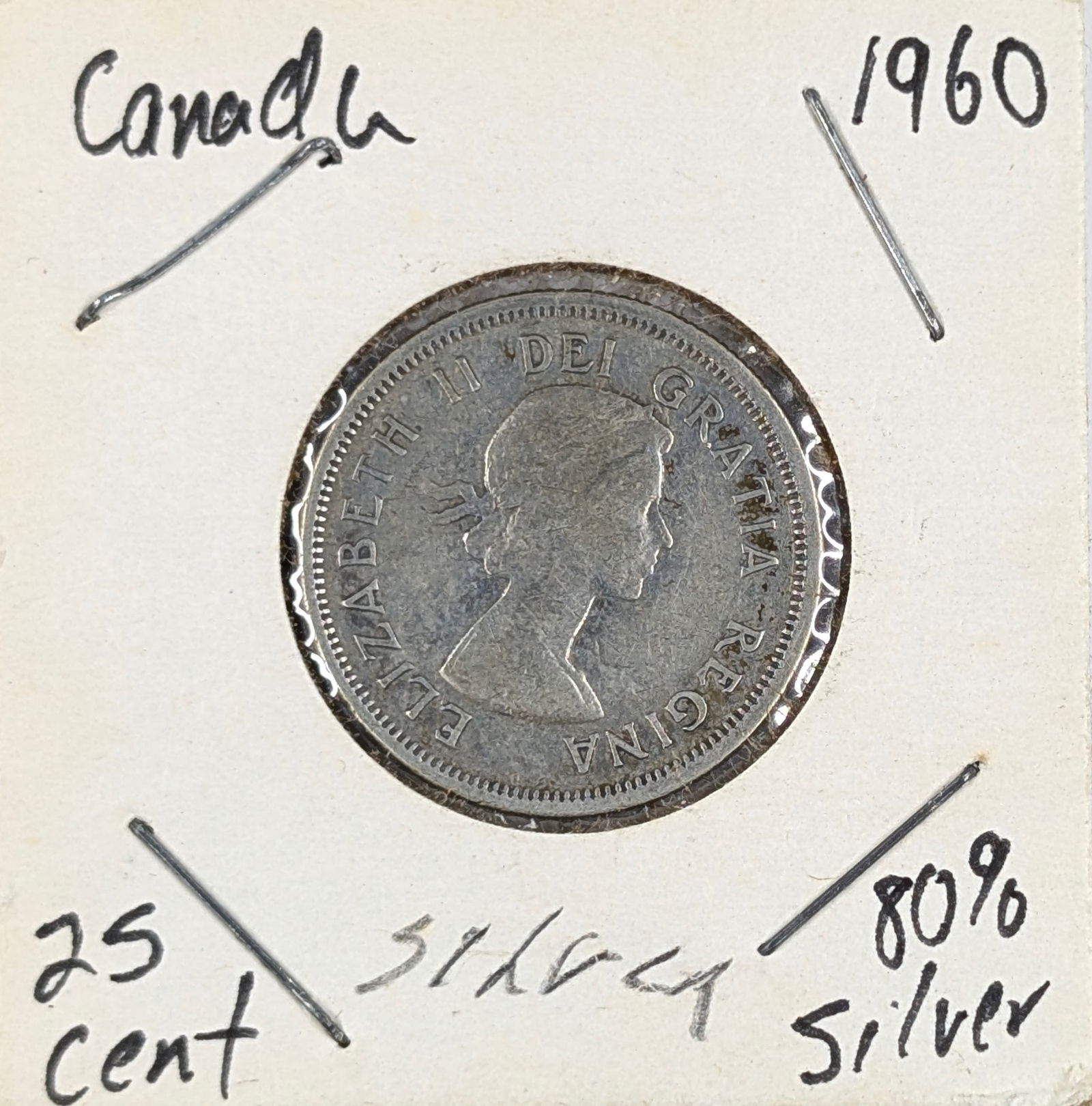 1960 Silver Canadian Quarter - 2