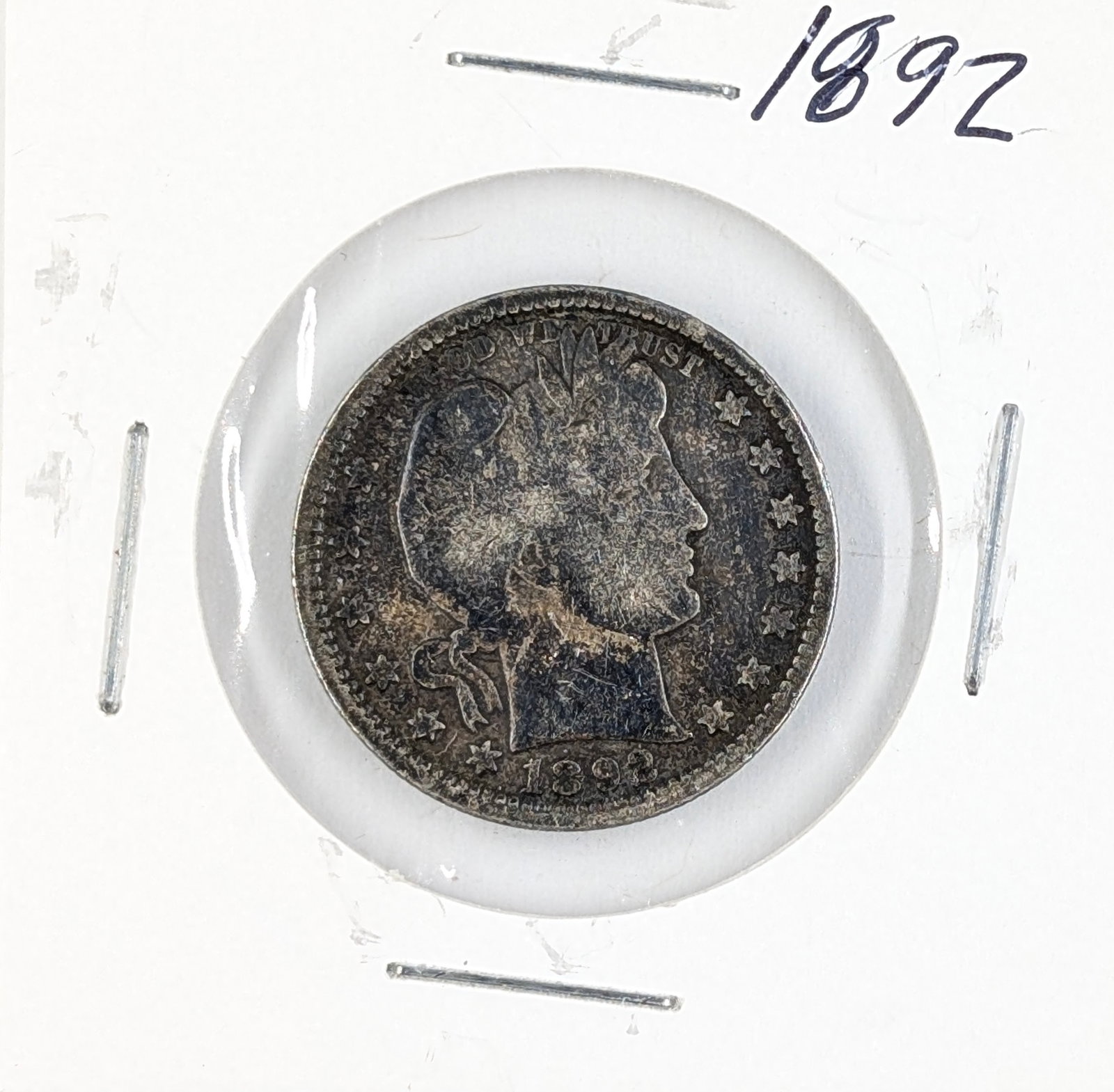 1892 Silver Barber Quarter (1 of 2)