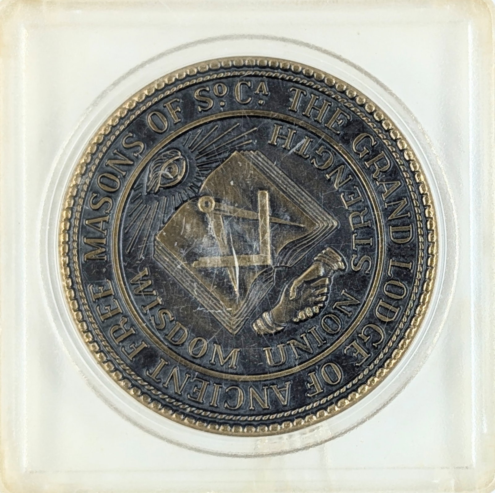 1976 South Carolina Freemasons Bicentennial Medal - American Revolution Battleground - 2