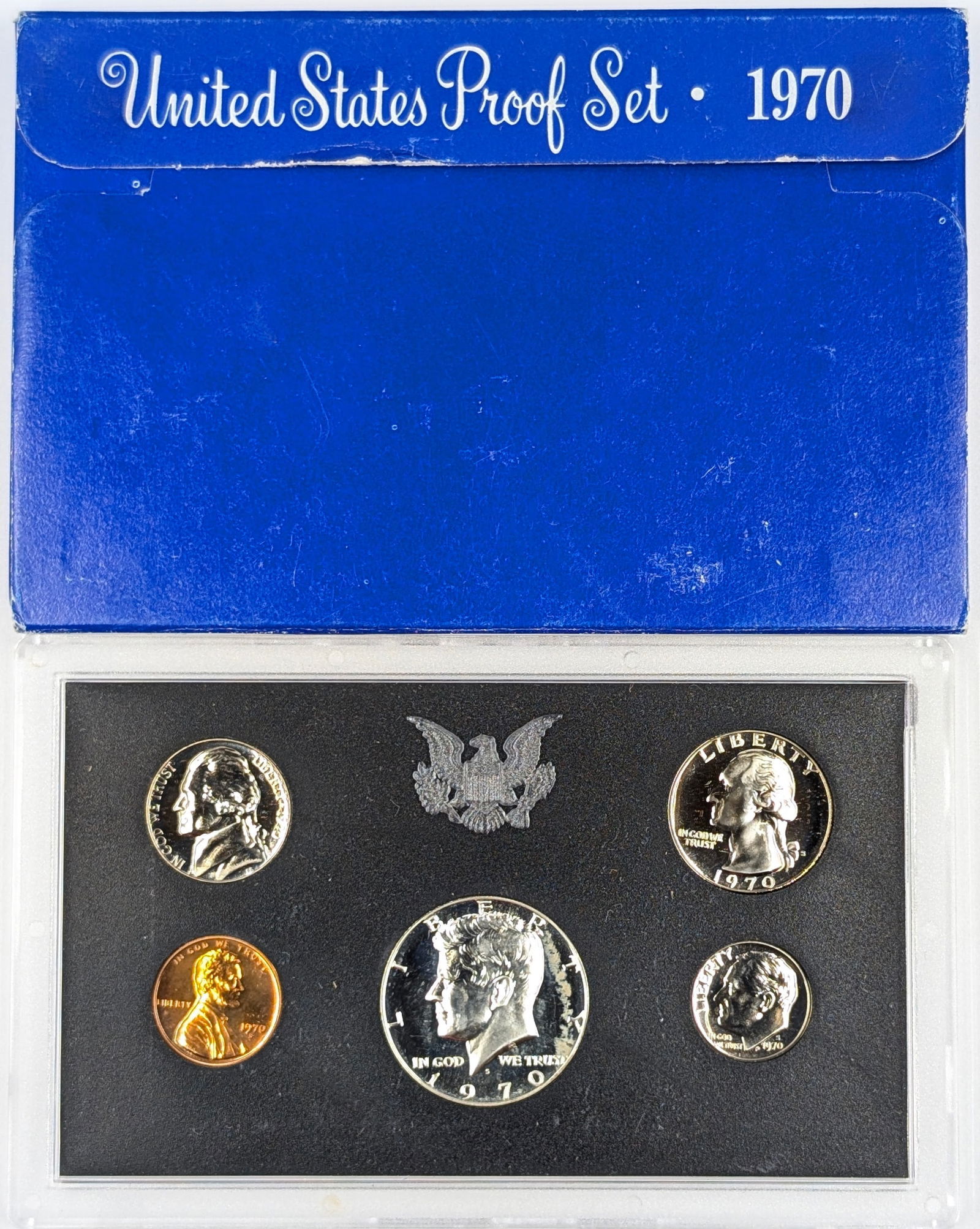 1970 Silver US Mint Proof Set w/ Silver Half, Quarter & Dime: Silver