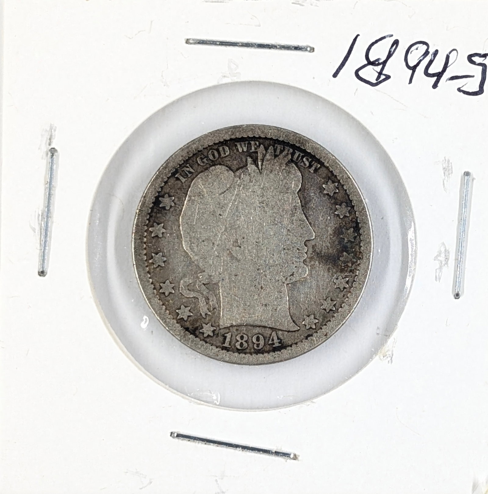 1894-S Silver Barber Quarter (1 of 2)