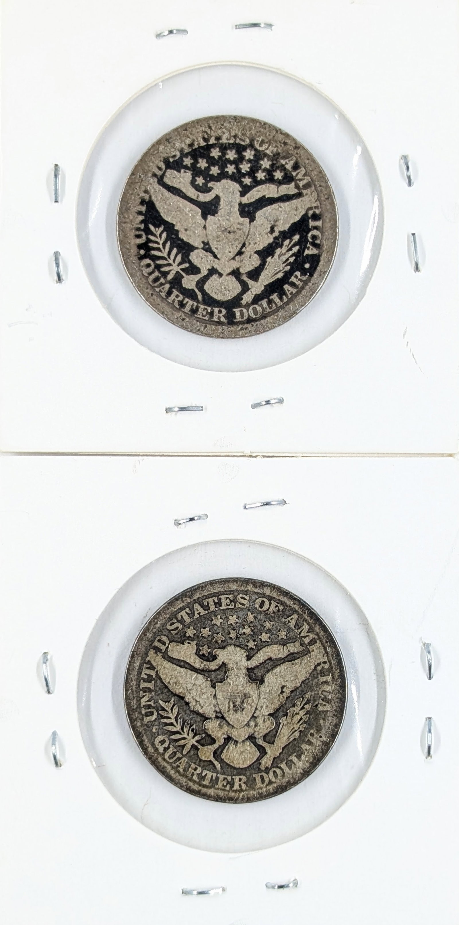 Lot of 2 Silver Barber Quarters - 1894, 1895 - 2