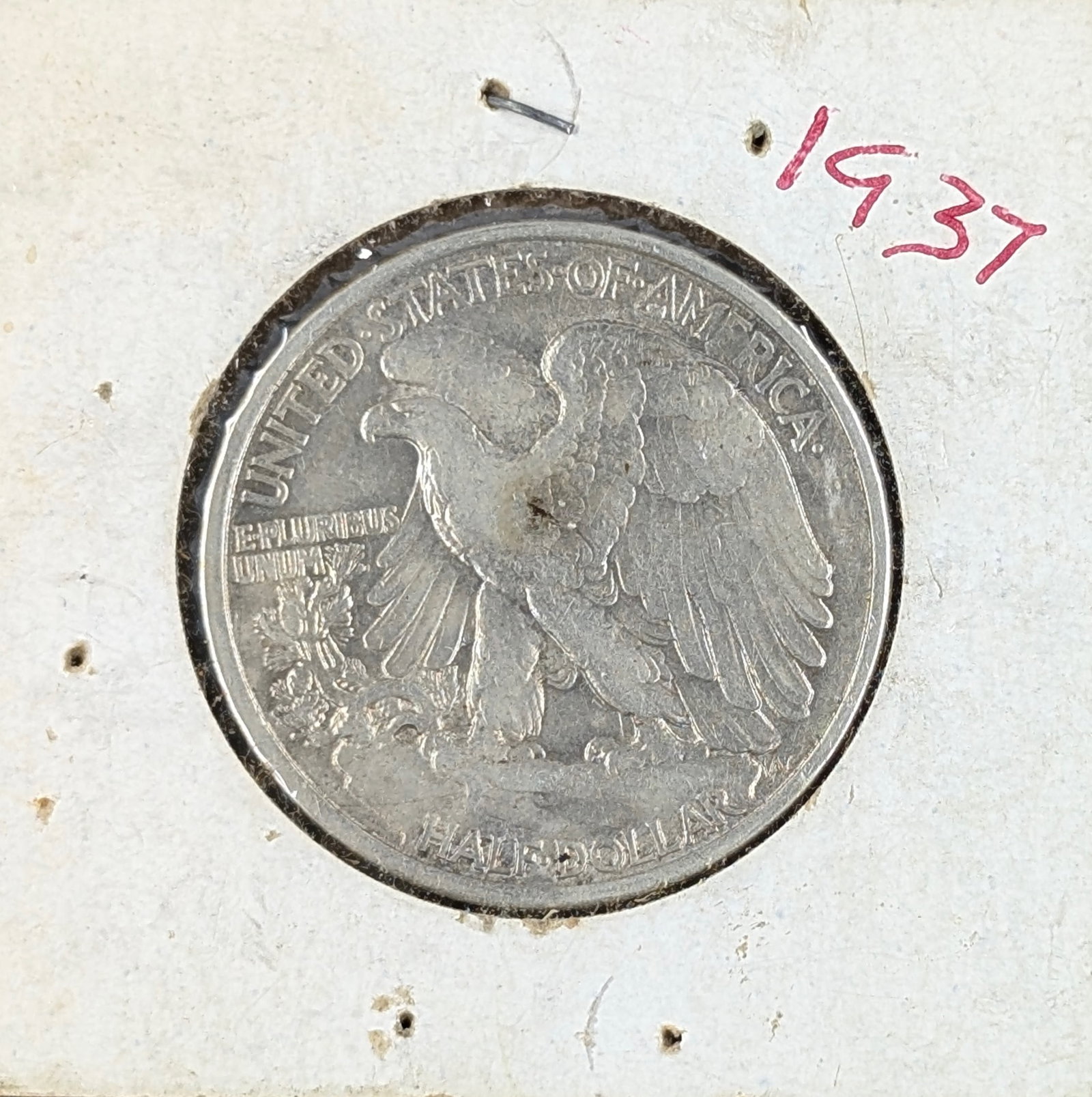 1937 Silver Walking Liberty Half Dollar - 2