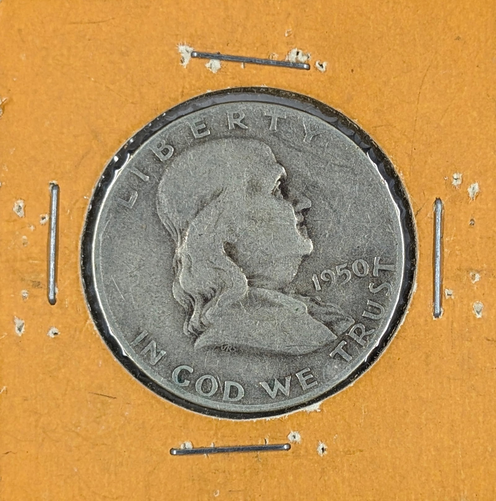 1950 Silver Franklin Half Dollar: Silver 