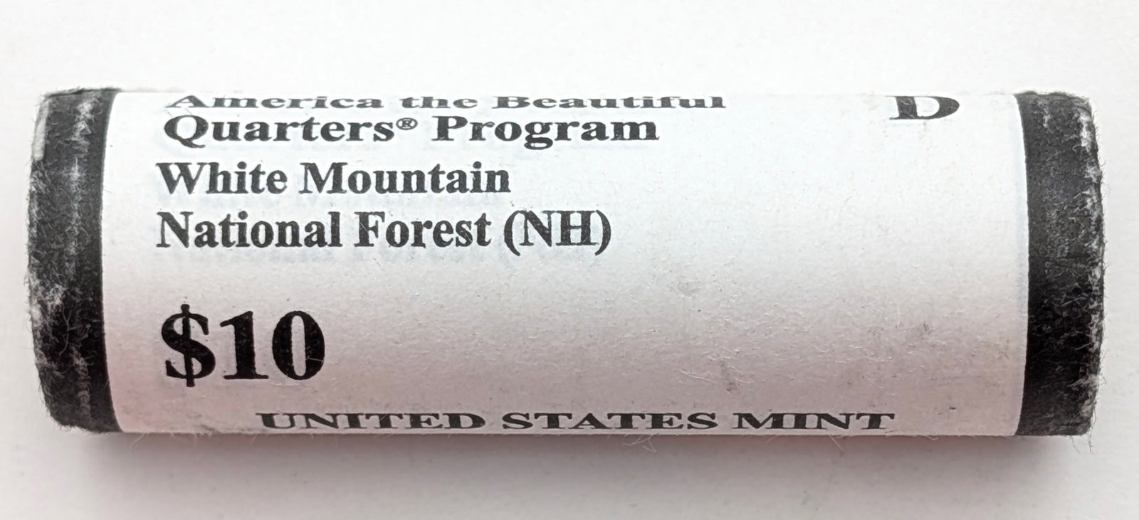 Original US Mint Roll of 40 - 2013-D America the Beautiful Quarters - White Mountain NF - 4