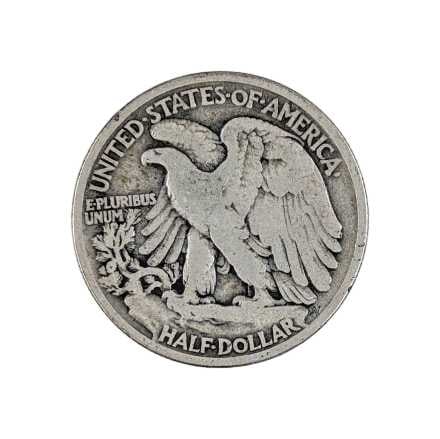 1919 Silver Walking Liberty Half Dollar Semi-key Date - 2