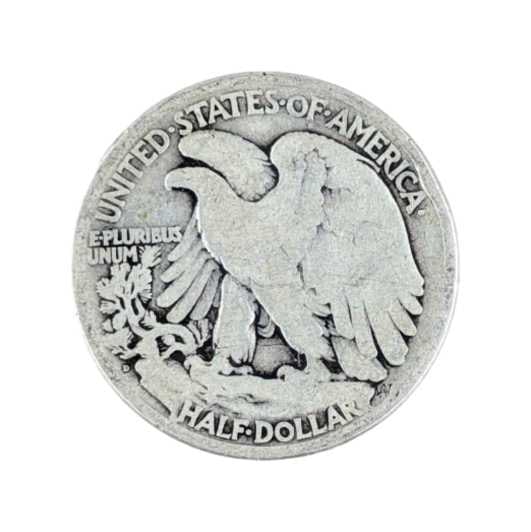 1919-D Silver Walking Liberty Half Dollar KEY Date - 2
