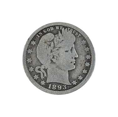 1893-O Silver Barber Quarter: _ 