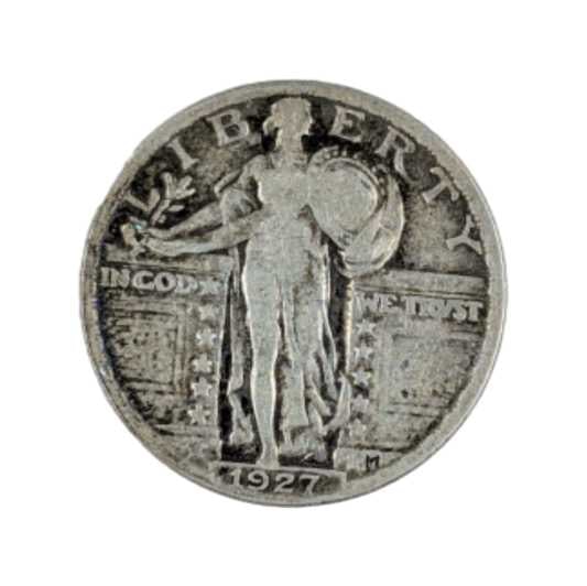 1927-S Silver Standing Liberty Quarter-Key Date - 3