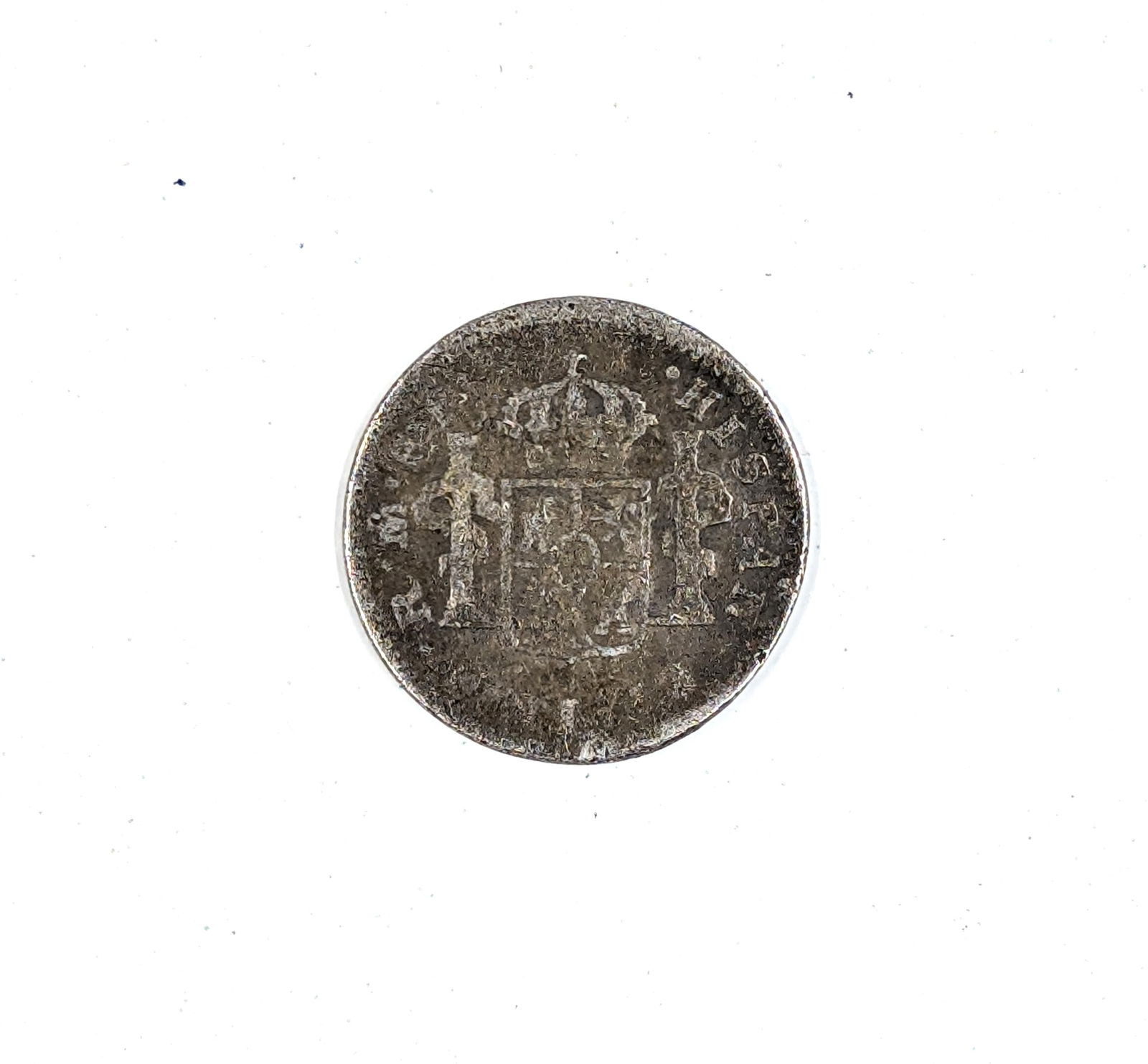 RARE - 1779 Silver Spanish Colonial Real King Charles Coin - 2