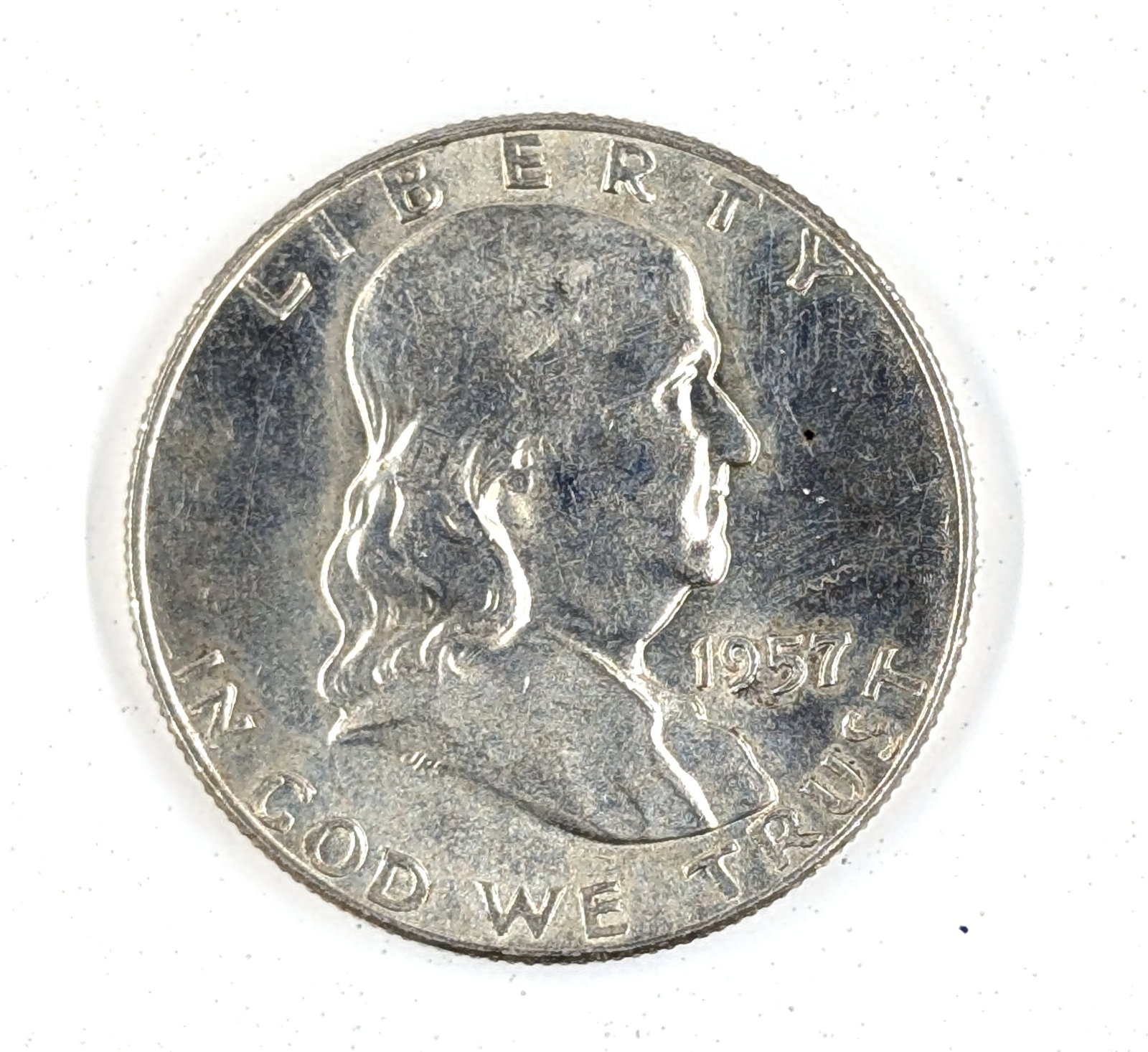 1957-D Silver Franklin Half Dollar- Uncirculated: _ 