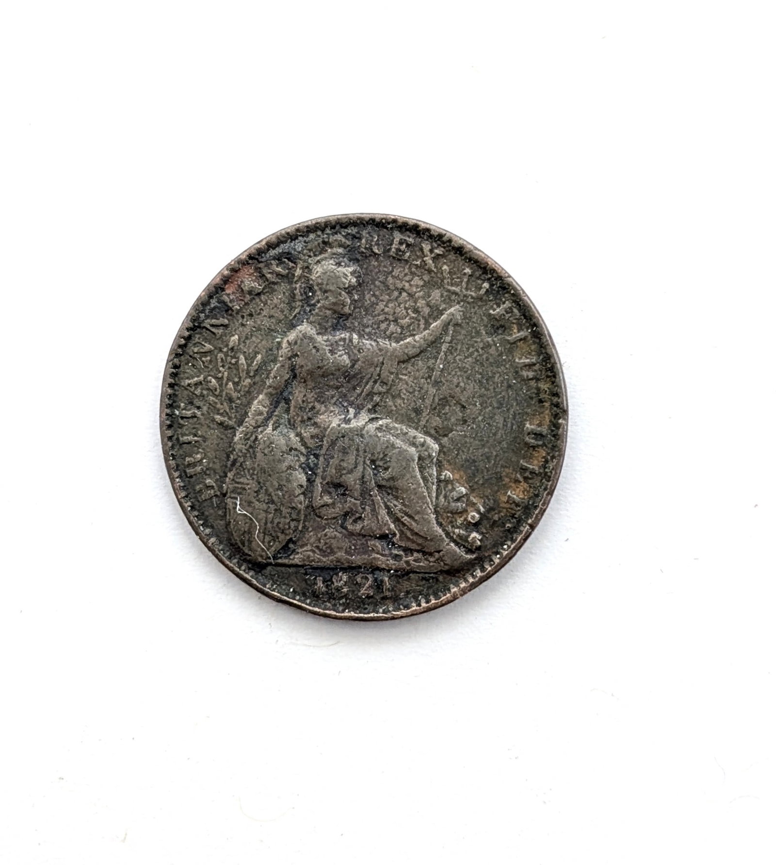 1821 Great Britain Farthing: _ 