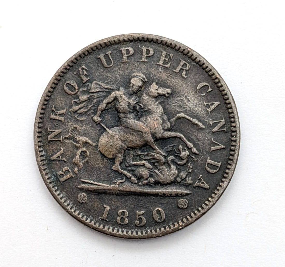 1850 Bank of Upper Canada Half Penny Token: _ 