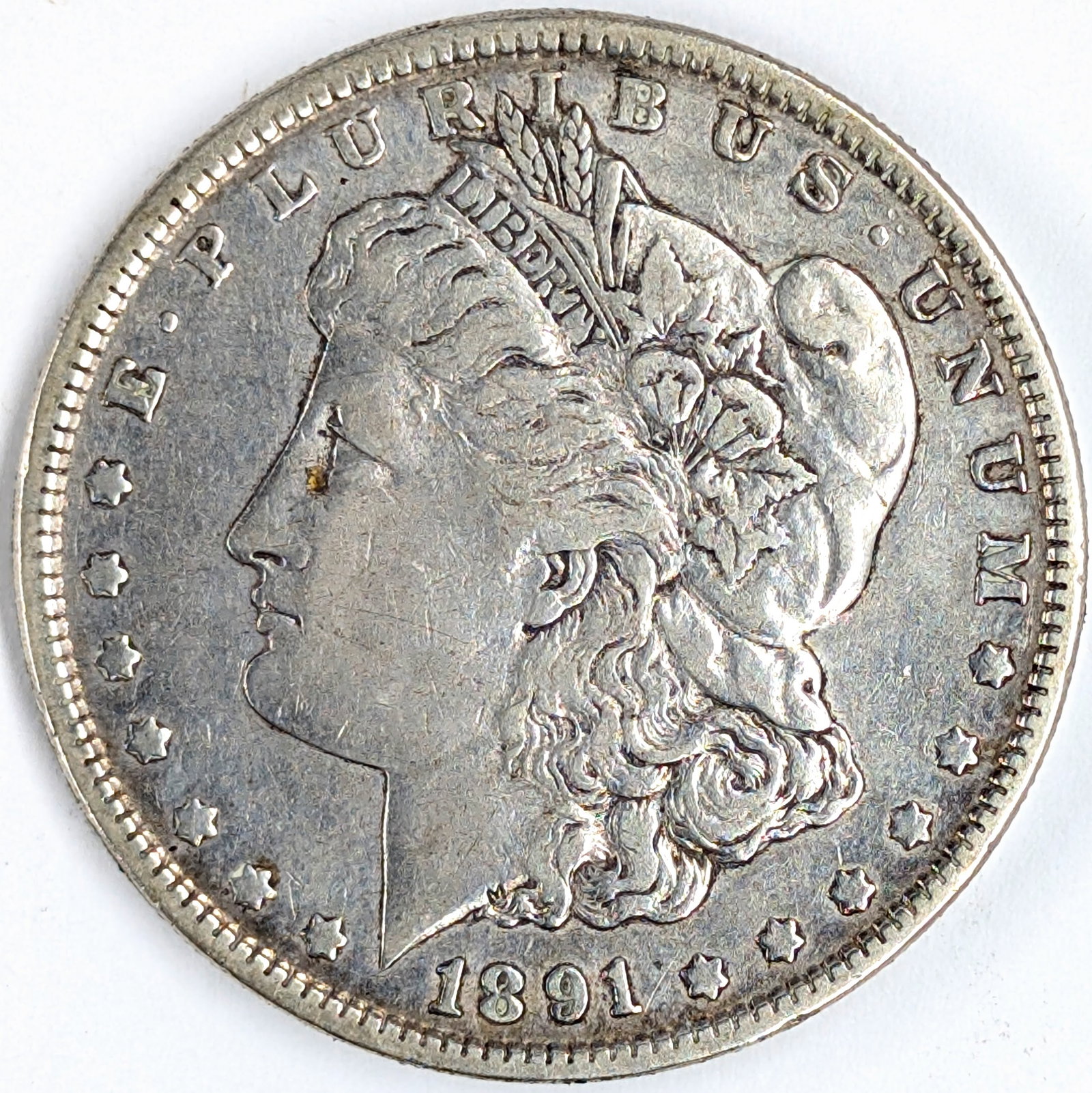 1891 Morgan Silver Dollar: Silver