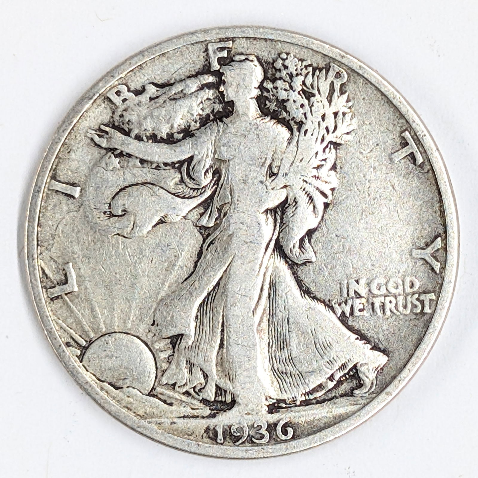 1936-S Silver Walking Liberty Half Dollar: Silver