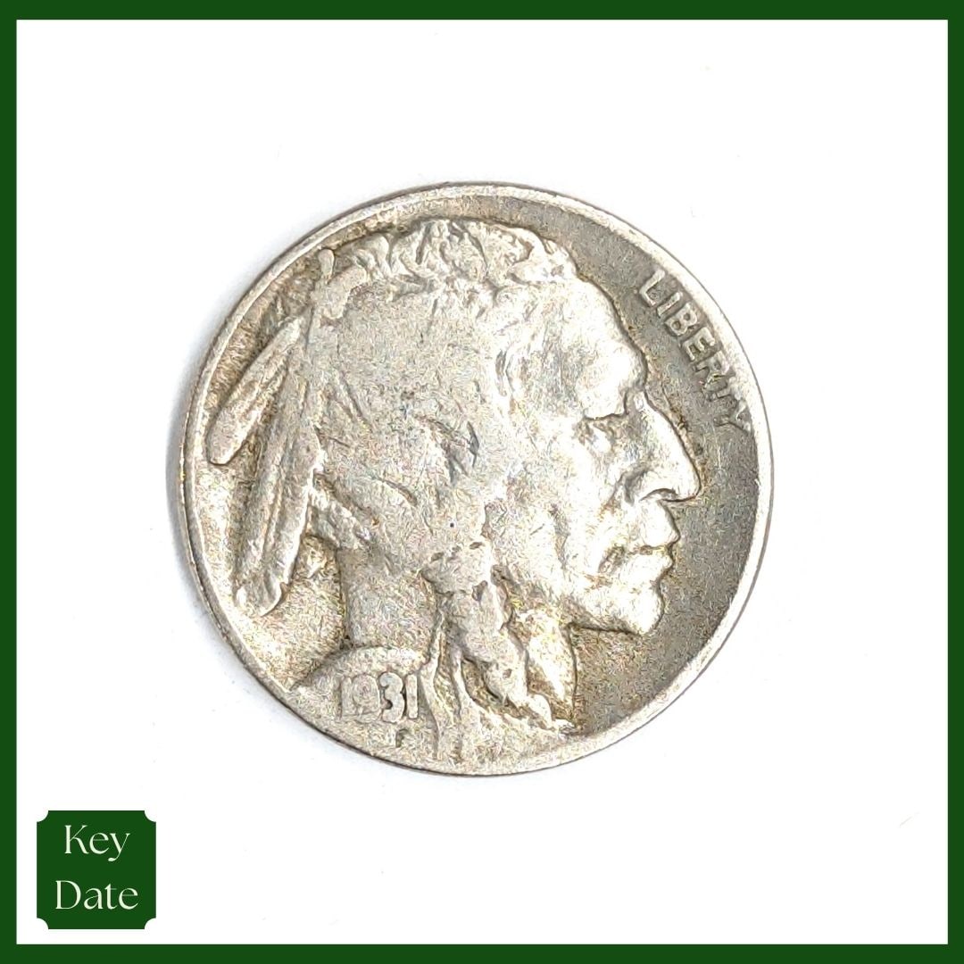 1931-S Buffalo Head Nickel - Key Date: Coin