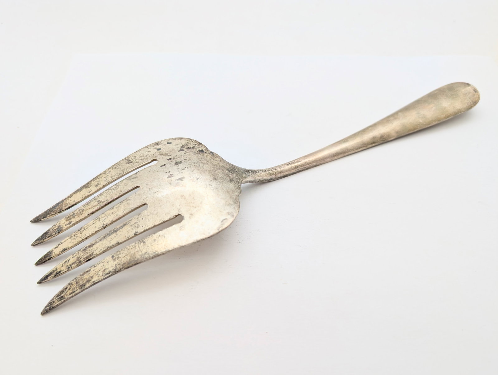 Vintage S. Kirk and Son Sterling Silver Serving Fork - 113.47g - 2