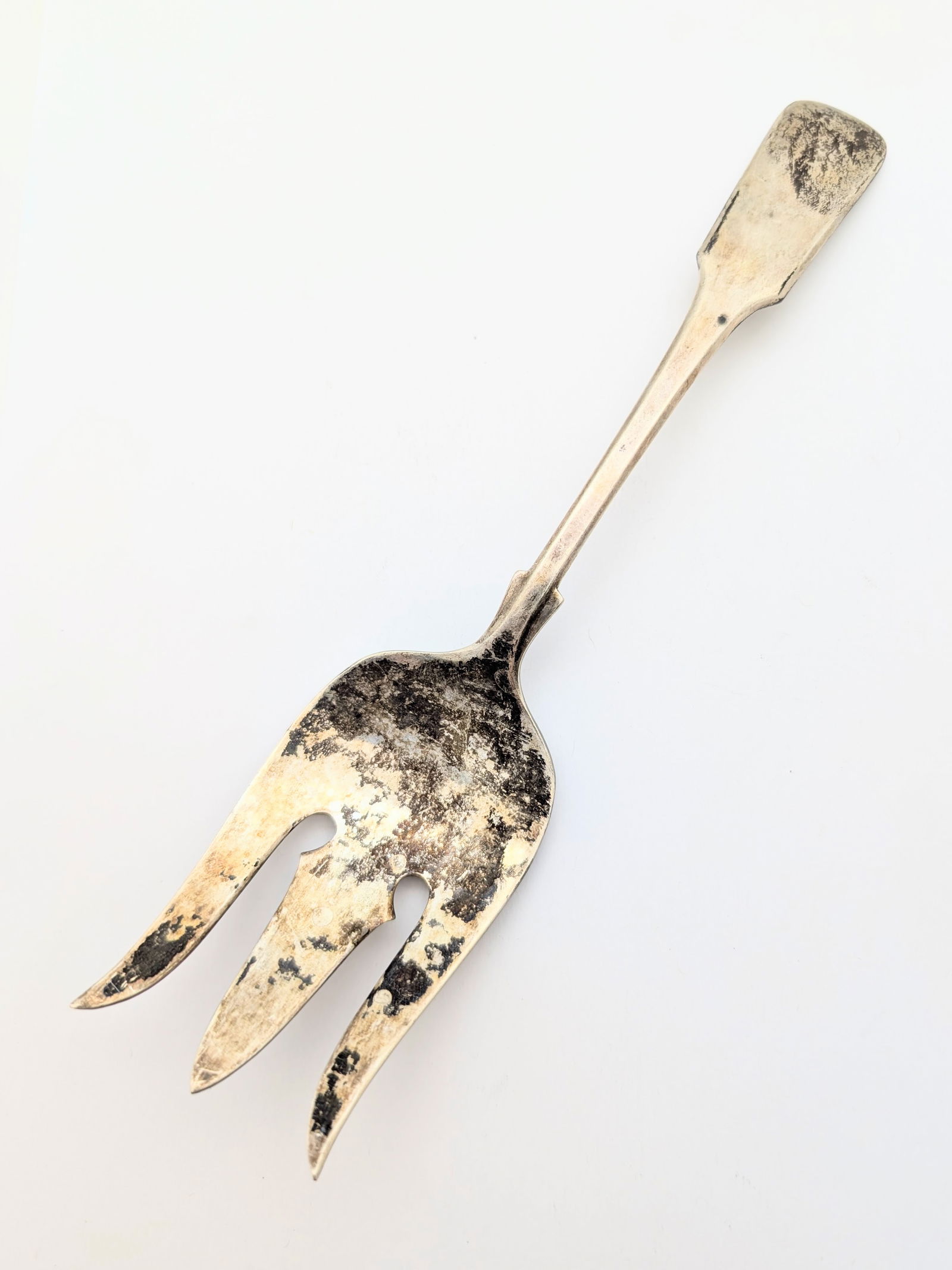 Vintage Sterling Silver Serving Fork - 81.68g: Length: 8.5in