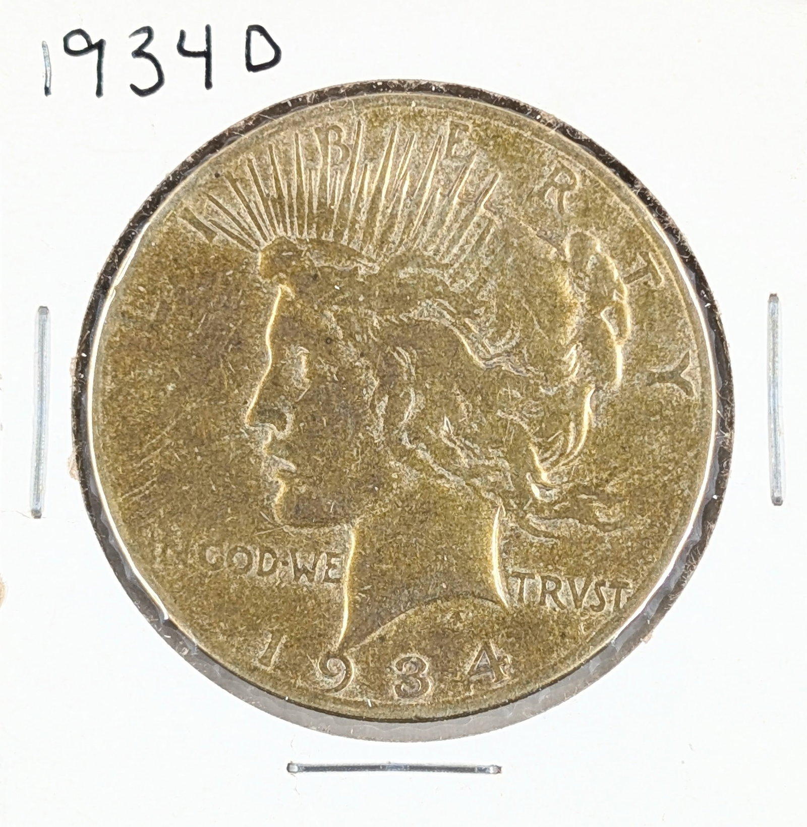 1934-D Silver Peace Dollar: Silver 