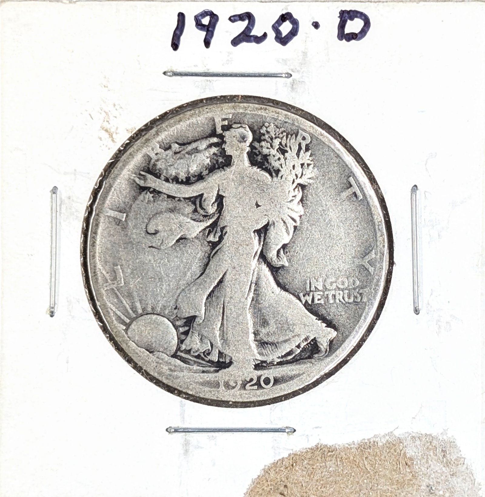 1920-D Silver Walking Liberty Half Dollar: Silver 